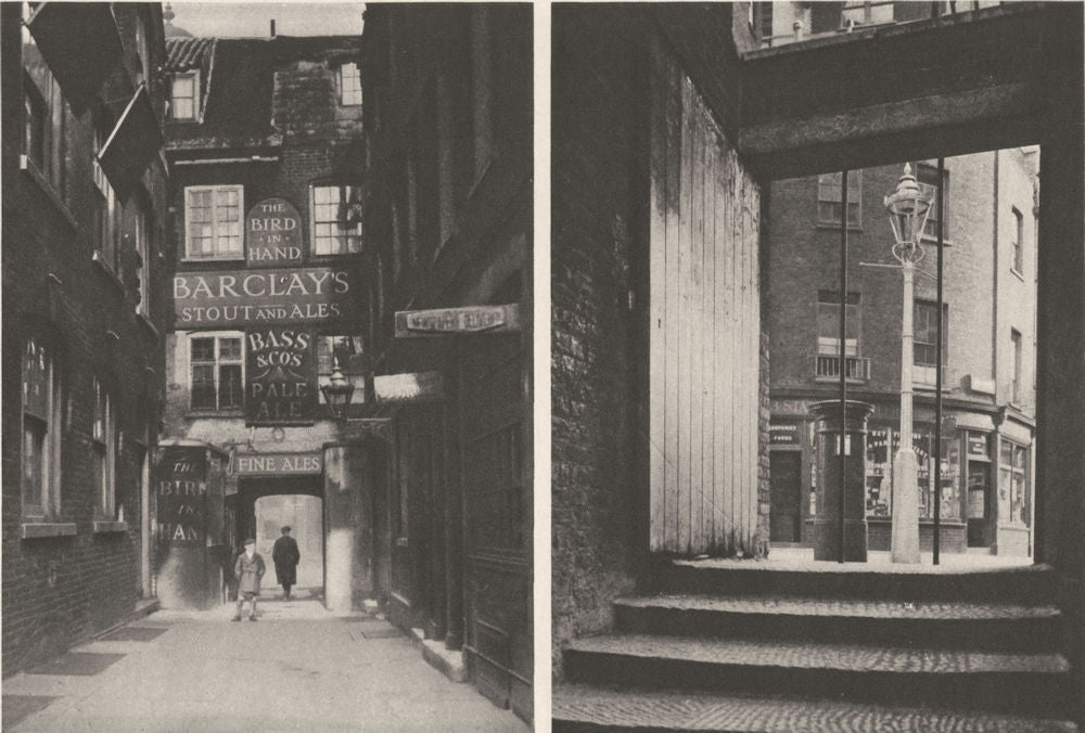 LONDON. Bird in hand off Long Acre. Conduit Court. One of London's Cockpits 1926